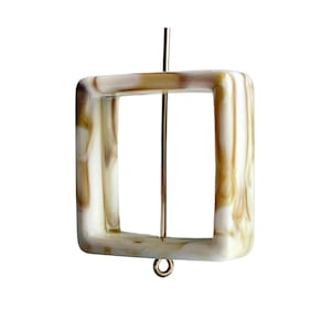 Acrylic White Gold Marbled Square Bead Frames 28mm (4)
