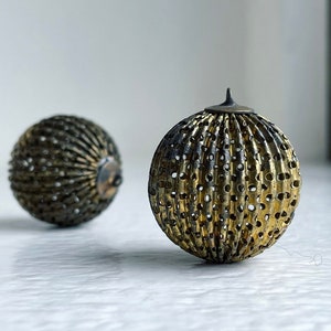 Vintage Fluted Round Large Mesh Brass Beads Corrugated Melon Charms Pendants 29mm 2 image 6
