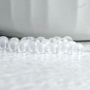 Vintage Acrylic Crystal Matte Frosted Round Beads 4mm 50 image 4