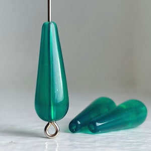 Cuentas de lucita verde vintage de 23 mm (12 unidades)