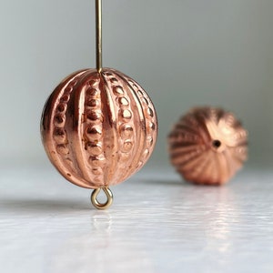 Copper Acrylic Round Bumpy Beads 17mm (8)