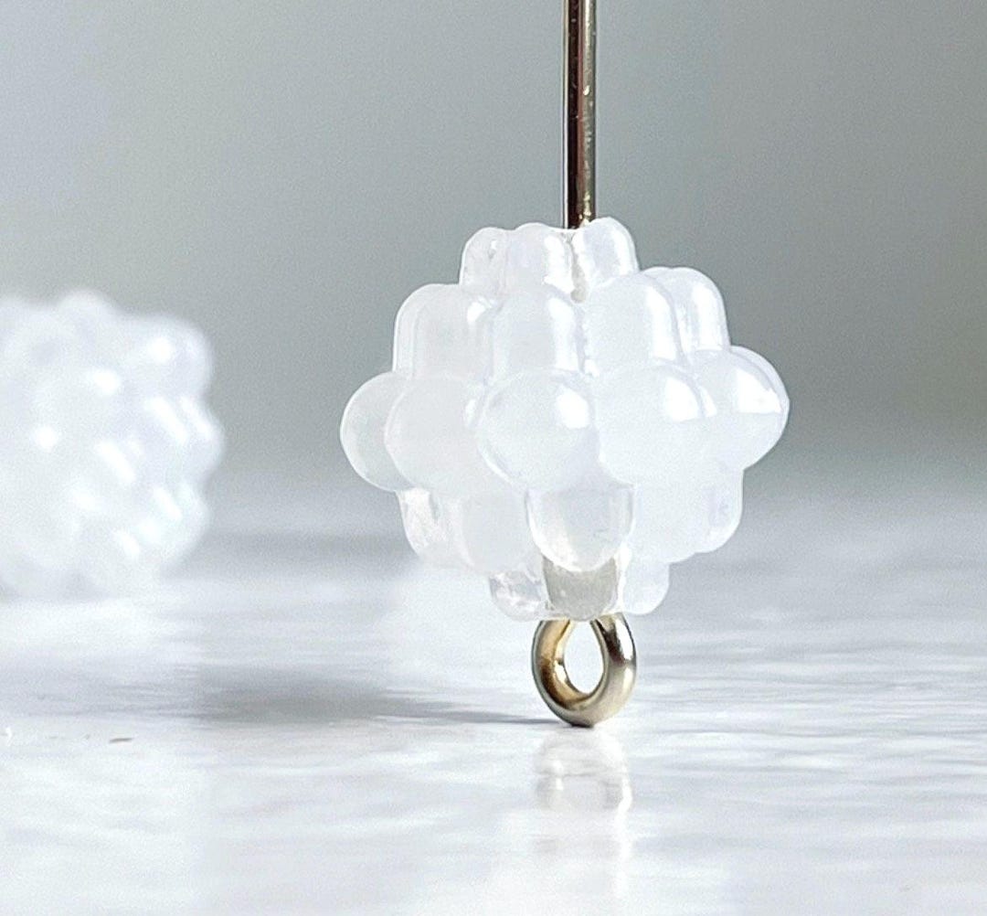 Milky Crystal Bumpy Round Acrylic Beads 12mm (16) - Etsy