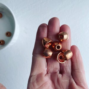 Vintage Copper Lucite Cone Bead Caps 13mm 20 image 4