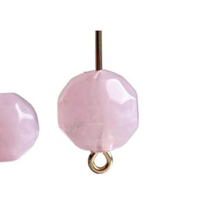 Pink White Givre Marbled Faceted Acrylic Round Beads 11mm (16)