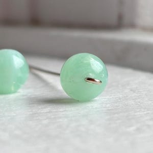 Light Seafoam Green White Marbled Round Acrylic Beads 10mm (25)