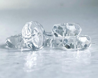 Acrylic Beads Crystal Faceted Saucer Beads Rondele Spacer 11mm (20)