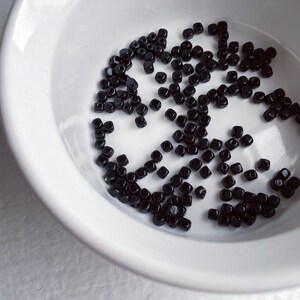 Czech Glass Black Square Beads Petite 3mm 50 image 4