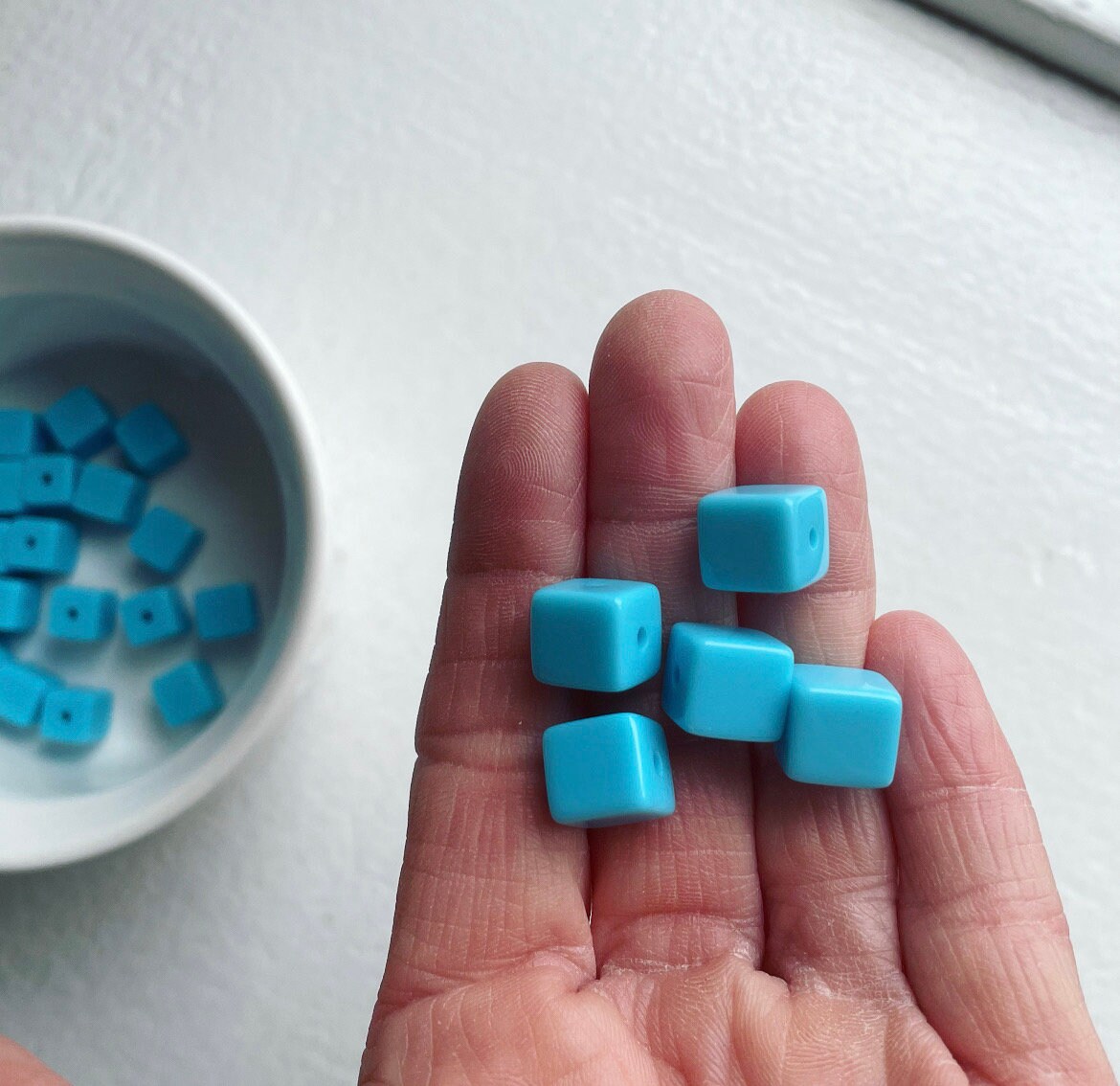 Turquoise Blue Acrylic Square Cube Box Beads 10mm (20) - Etsy
