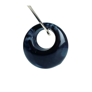 Marbled Black White Acrylic Ring Oval Hoop Pieces 20mm (8)