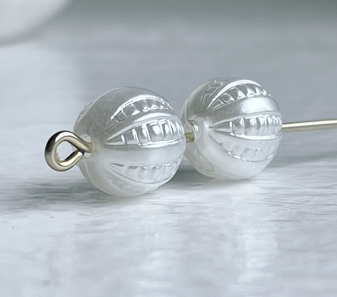 Pearly Pearl Textured Bumpy Acrylic Round Beads 9mm (20) - Etsy