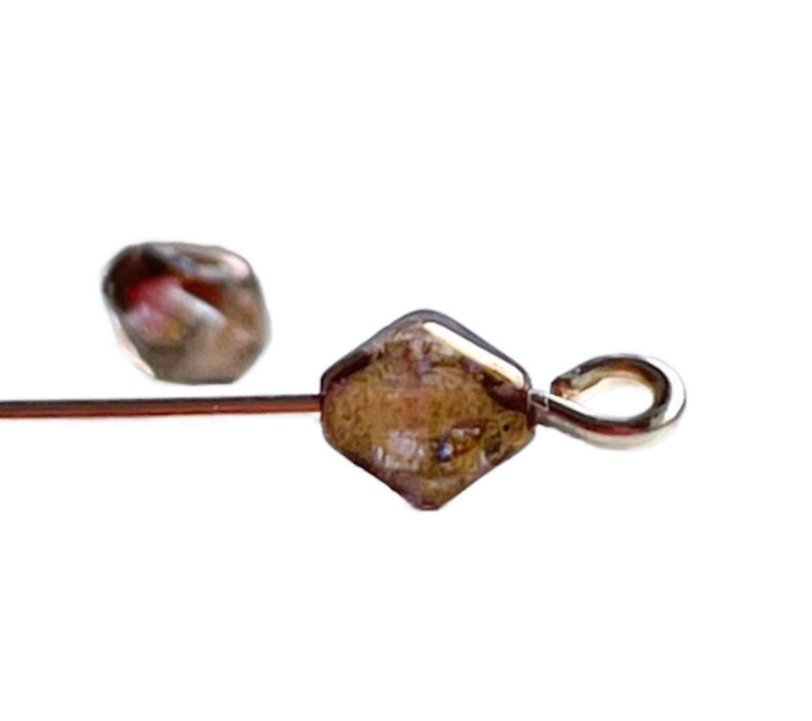 ヴィンテージチェコガラスビーズ トパーズ アメジスト ルミファイア