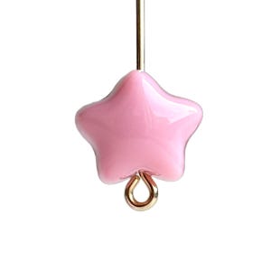 Pink Acrylic Star Beads 12mm (14)