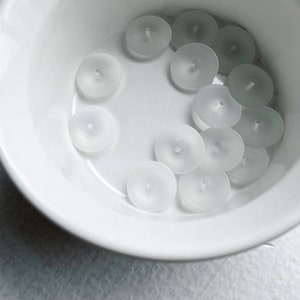 Vintage Crystal Matte Lucite Saucer Spacer Beads 18mm 12 image 4