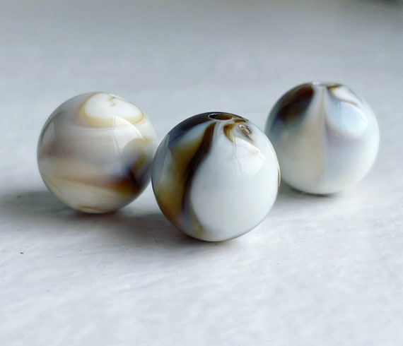 Marble Acrylic Beads, Iridescent Beads, Round Gumball Bubblegum