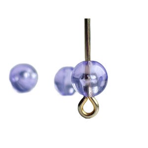 Vintage Runde Lila Acrylperlen 6 mm (50)