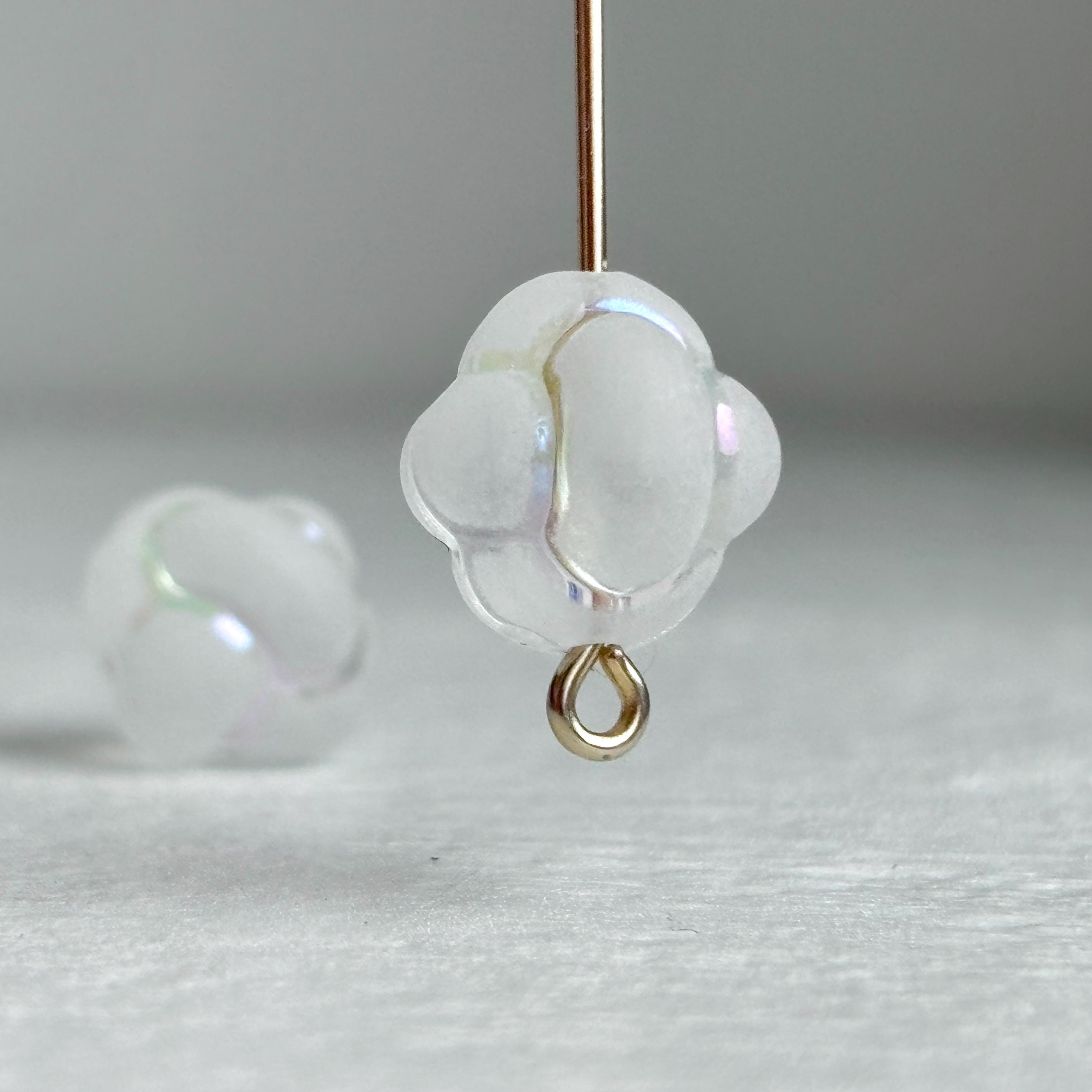 Frosted Crystal AB Acrylic Bumpy Knot Beads Matte 12mm (12) - Etsy