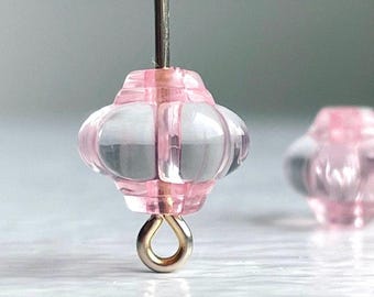 Pale Pink Acrylic Bicone Lantern Shaped Beads 10mm (25)