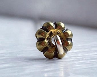 Vintage Bronze Lucite Flower Spacer Beads 7x3mm (20)