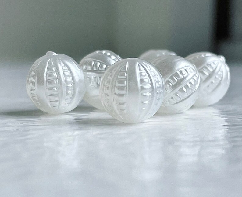 Pearly Pearl Textured Bumpy Acrylic Round Beads 9mm (20) - Etsy