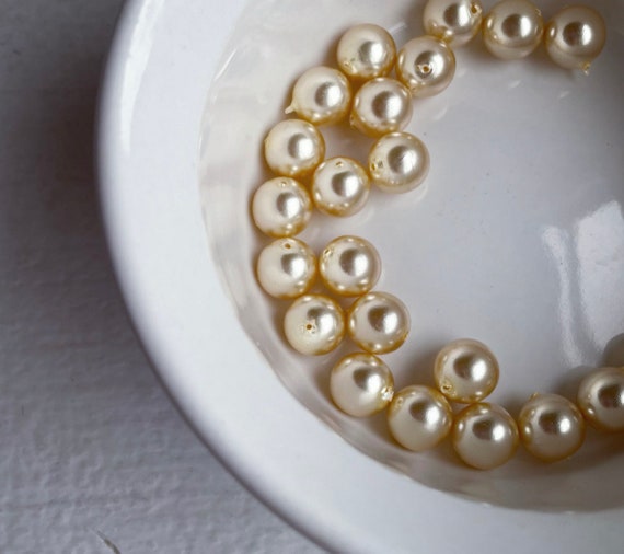 Perla Rotonda Da 4,5 Mm Con Ossidi Di Zirconio - Dorato Con Oro Fino Verde X1 P 786161