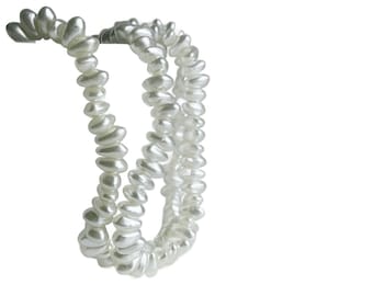 Vintage Lucite Beads Strand Pearl Nugget Spacer Pearly White 6mm (500)