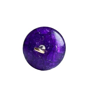 Purple Acrylic Crackle Spacer Saucer Beads 14mm (12)