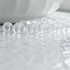 Vintage Acrylic Crystal Matte Frosted Round Beads 4mm 50 image 5