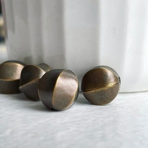 Antique Bronze Gold Acrylic Beveled Round Melon Beads 14mm 12 image 5