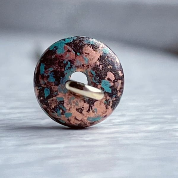 Verdigris Copper Spacer Acrylic Rondelle Beads Patina Aged 7mm (50)