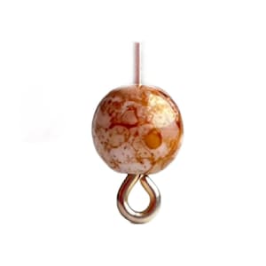 Vintage Czech Glass Round Beads Tan Dusty Rose Picasso Finish 10mm (10)