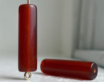 Vintage Topas Oval Barrel Tube Lucite Perlen 28 mm (10)