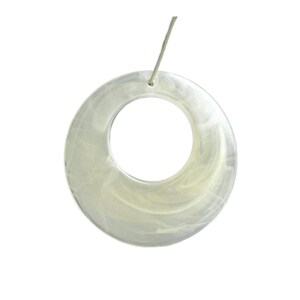 Marbled Light Yellow Lemon Chiffon Acrylic Drop Pendant Hoops Pieces 47mm (4)