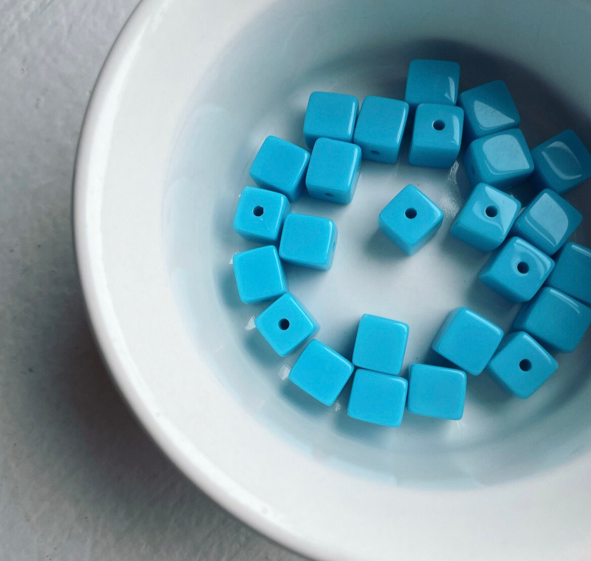 Turquoise Blue Acrylic Square Cube Box Beads 10mm (20) - Etsy
