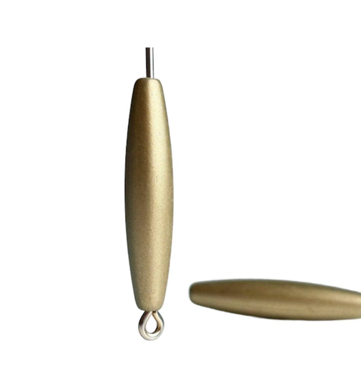 Perline ovali in acrilico semiopaco oro 28 mm (16)