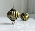 Acrylic Fluted Antique Bronze Lantern Beads 14mm Ornate Carved (14)