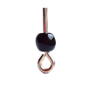 Vintage Czech Glass Black Round Beads 4mm (30)