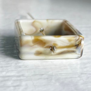 Acrylic White Gold Marbled Square Bead Frames 28mm 4 image 3