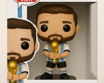 Lionel Messi World Cup Funko Pop STL File: 3D Print Model (Digital Download