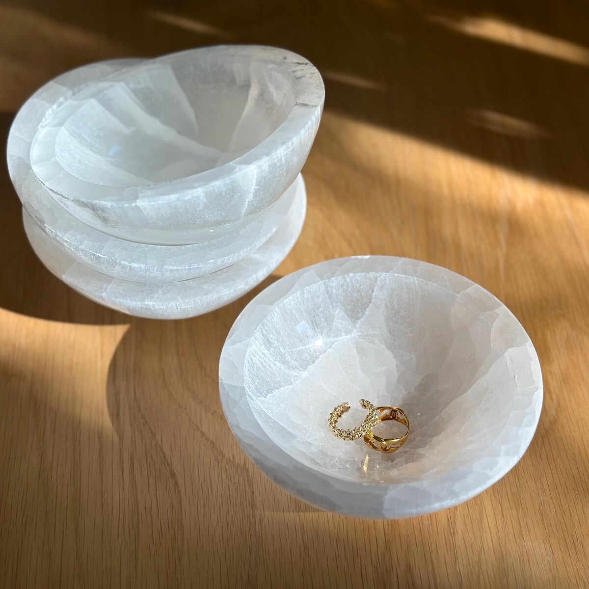 Jewelry Bowl Set of 2 – Selenite Crystal for Charging, Cleansing, Ring Holder, Jewelry Storage for Nightstand, Home Decor, Housewarming Gift - Etsy