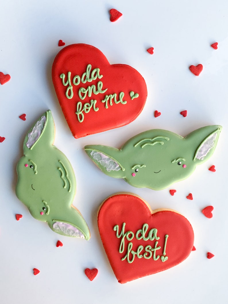 Valentines Day Gift Baby Yoda Valentine's Day Cookie Gift Etsy