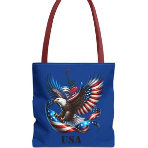 American Eagle Tote Bag: Patriotic USA Travel Carryall