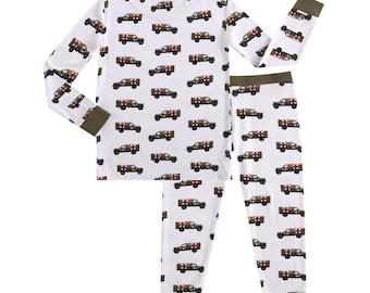 Pijama de bambú de dos piezas estilo médico vintage