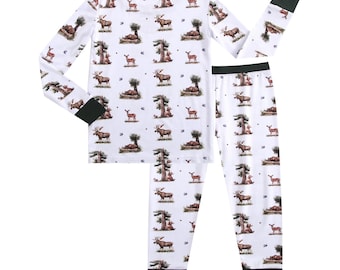 Pijama de bambú de dos piezas de criaturas del bosque