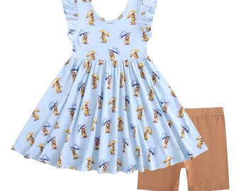 Vestido April Showers Twirl con pantalones cortos de ciclista