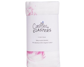 Manta de bambú clásica con diseño de flamenco