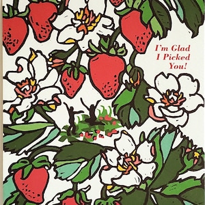 Me alegro de haberte elegido Tarjeta de felicitación de aniversario para él, tarjeta de aniversario para ella, tarjeta del primer aniversario, tarjeta de feliz día de San Valentín para esposa