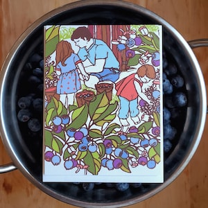 Blaubeerernte Vatertagskarte, glückliche Vatertagskarte für Papa, Gartenkarte für Papa, Vatertagskarte von Frau, süße Vatertagskarten