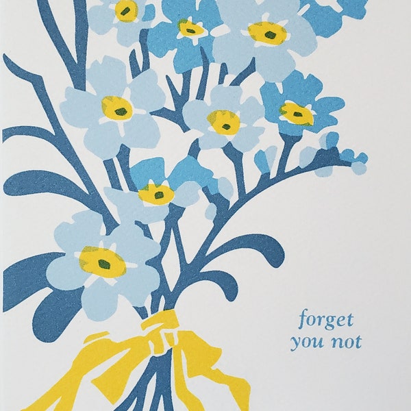 Forget You Not Sympathy Cards, Thinking of you Condolence Cards, Forget Me Not Greeting Card Set, Floral Sympathy Card Set, Grief Cards