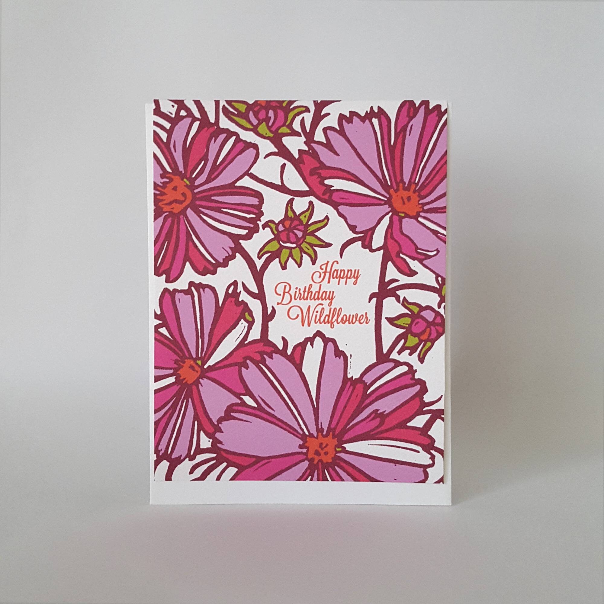 Wildflower Birthday Card Set, Happy Birthday Cards for Women, 21st ...