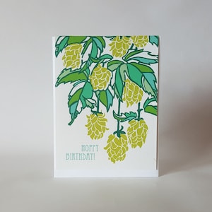 Gelukkige verjaardagskaart hop kaart Hoppy verjaardag vader kaart vader kaart vriendje kaart man kaart 21e verjaardag bierliefhebber bier verjaardag hop cadeau